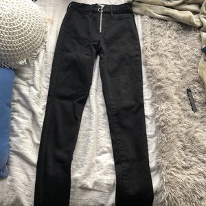 Pacsun super high rise jegging with zipper